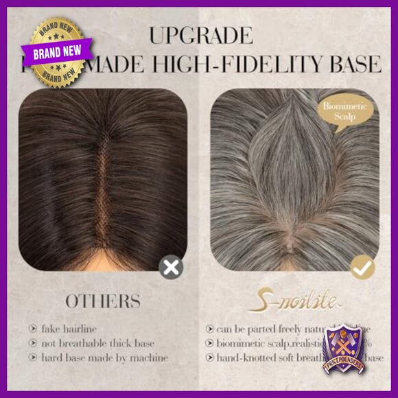 Real Human Hair Topper for Thin Hair, 3.5x4.7 Inch Scalp Base, 10 Inch Length